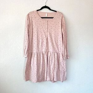 Rylee + Cru Womens Mini Stars Button Up Dress, Size Medium